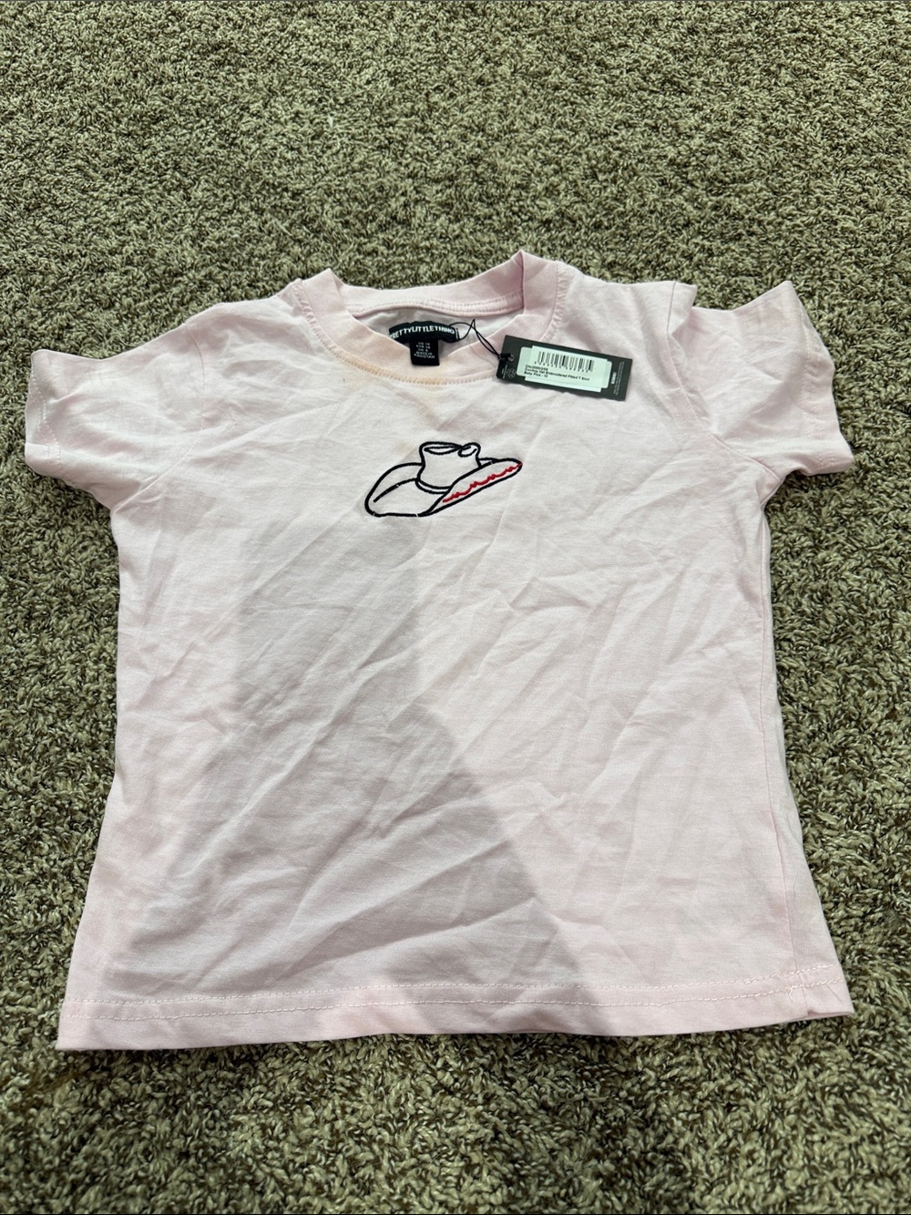 NWT pretty little thing pink baby tee